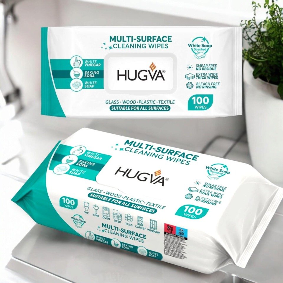 HUGVA — chusteczki czyszczące do wielu powierzchni 100PCS