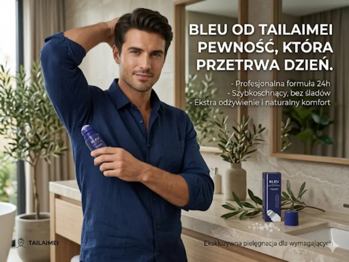 Bleu od Tailaimei dezodorant męski granatowy szybkoschnący