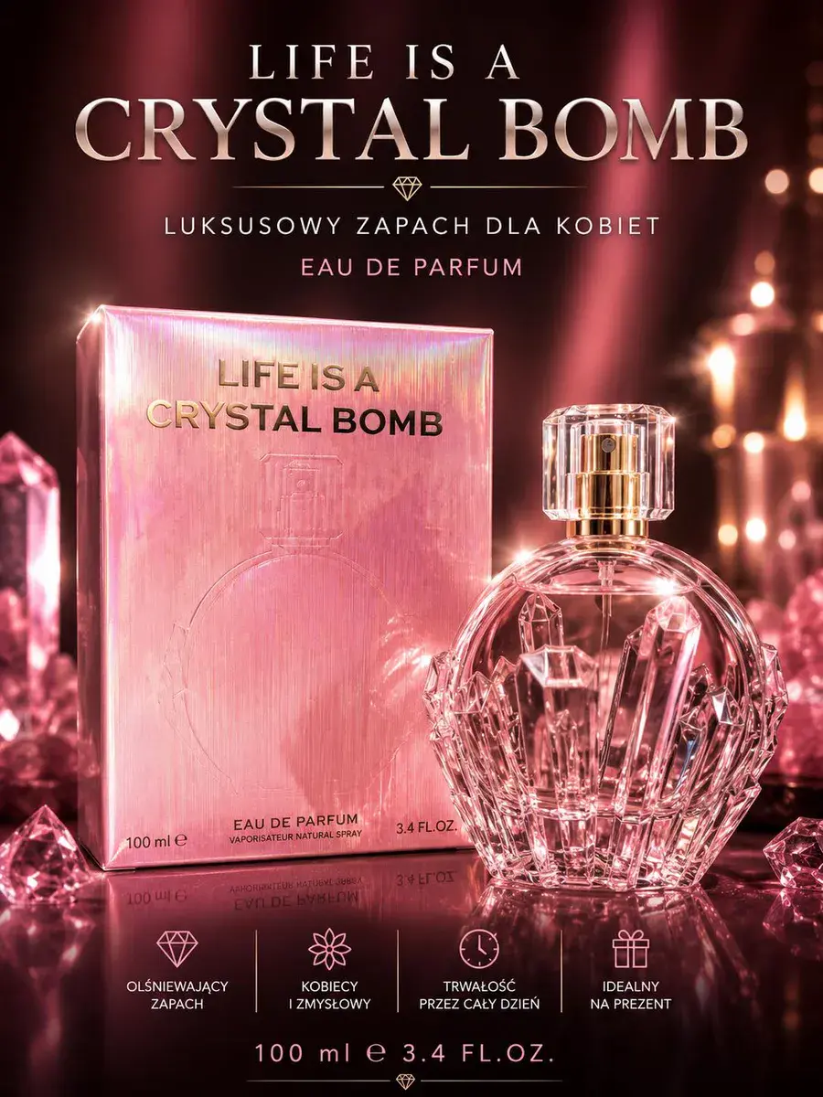 Life Is A Crystal Bomb EDP 100ml Różowy