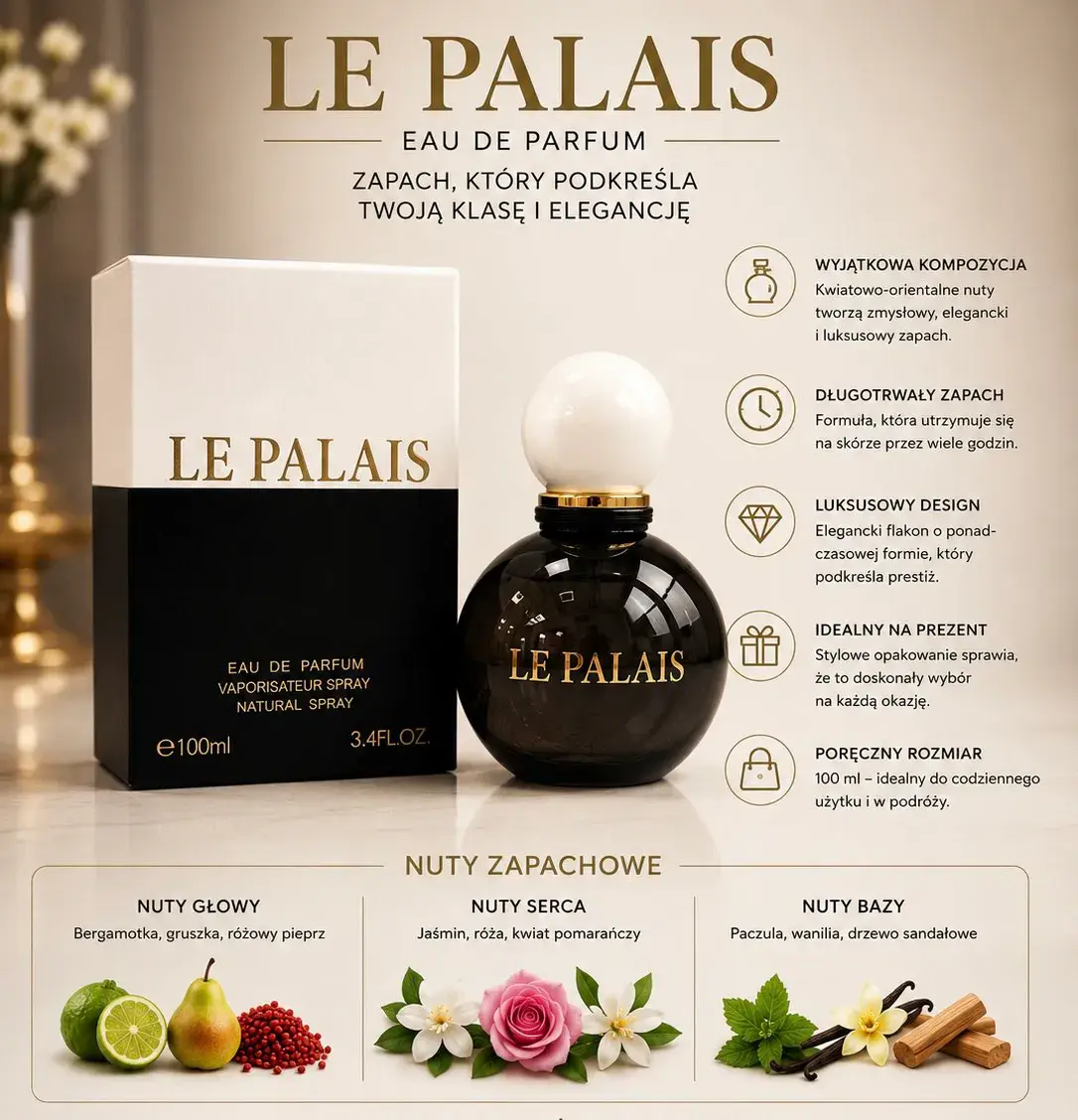 Le Palais Eau de Parfum 100 ml Kwiatowo-Orientalny