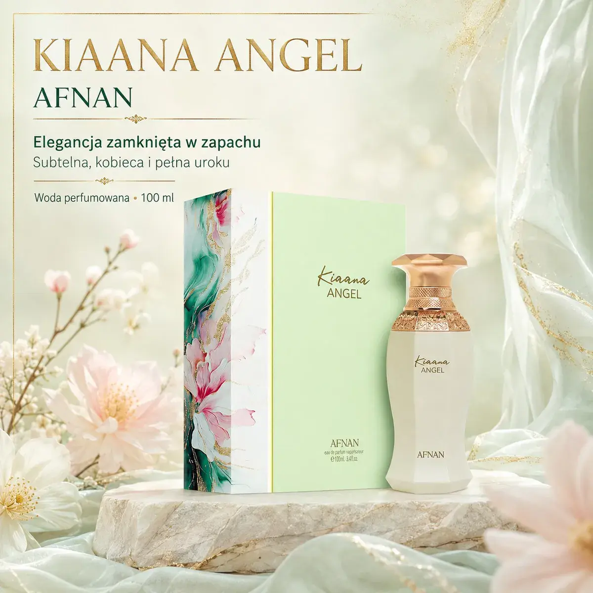Perfumy Kiaana Angel AFNAN 100 ml elegancki zapach damski