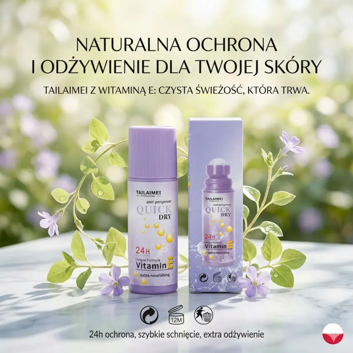 TAILAIMEI Quick Dry antyperspirant z witaminą E 24h ochrona