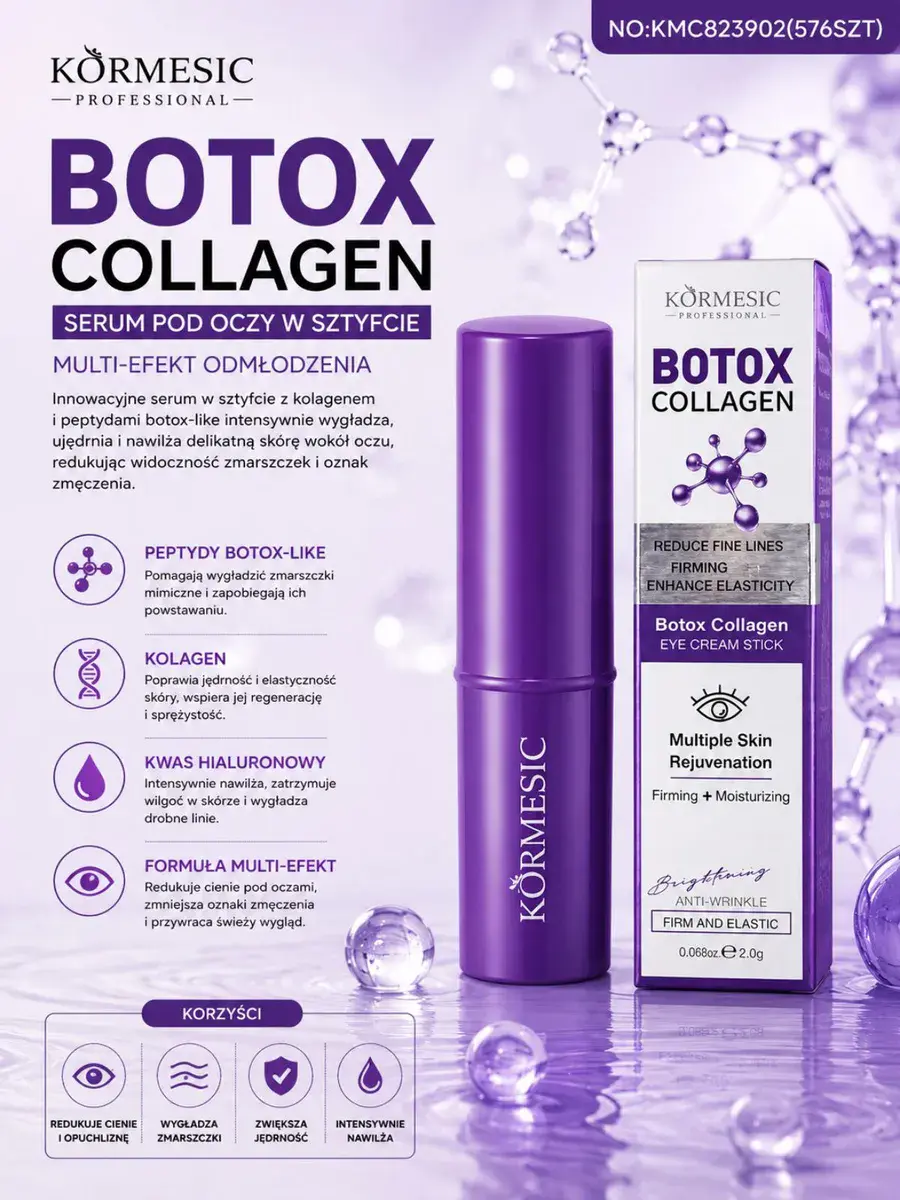 Körmesic Botox Collagen serum pod oczy w sztyfcie 2g fioletowe