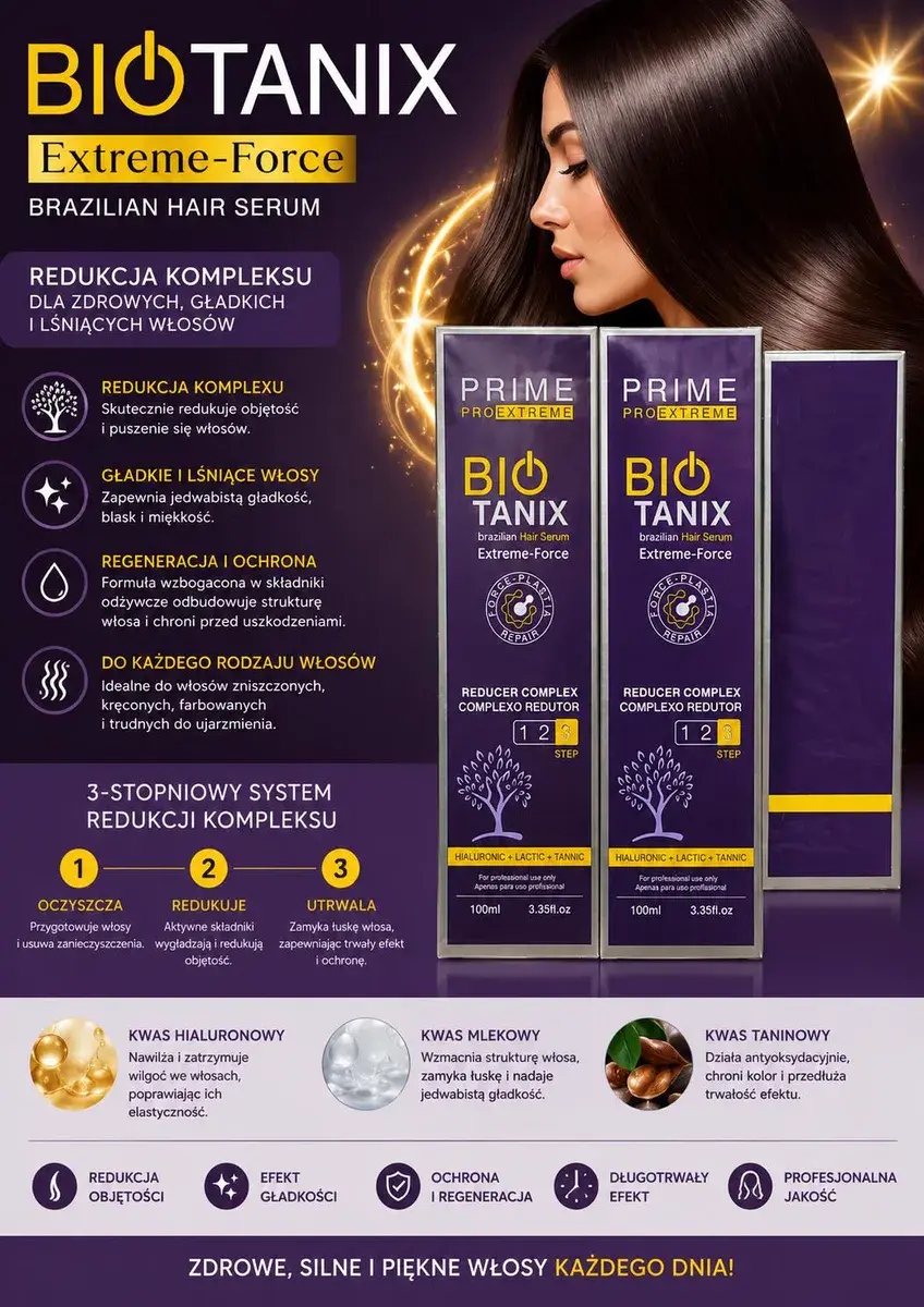 Biotanix Extreme-Force serum do włosów 100ml z kwasem hialuronowym
