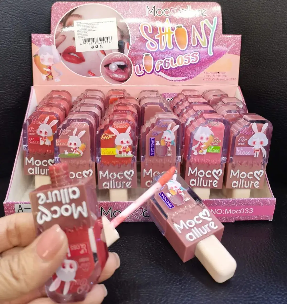 Błyszczyk Mocallure Lody Królik Lipgloss 24szt
