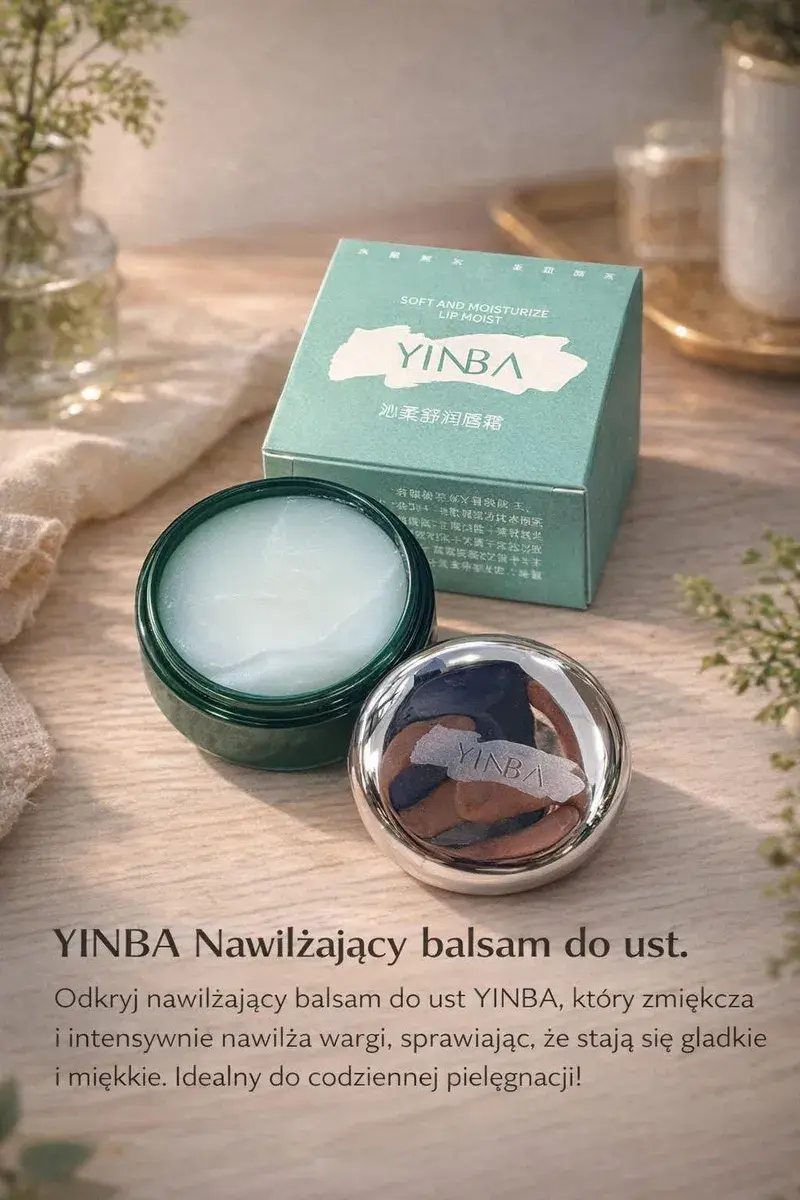 YINBA Nawilżający balsam do ust w zielonym słoiczku