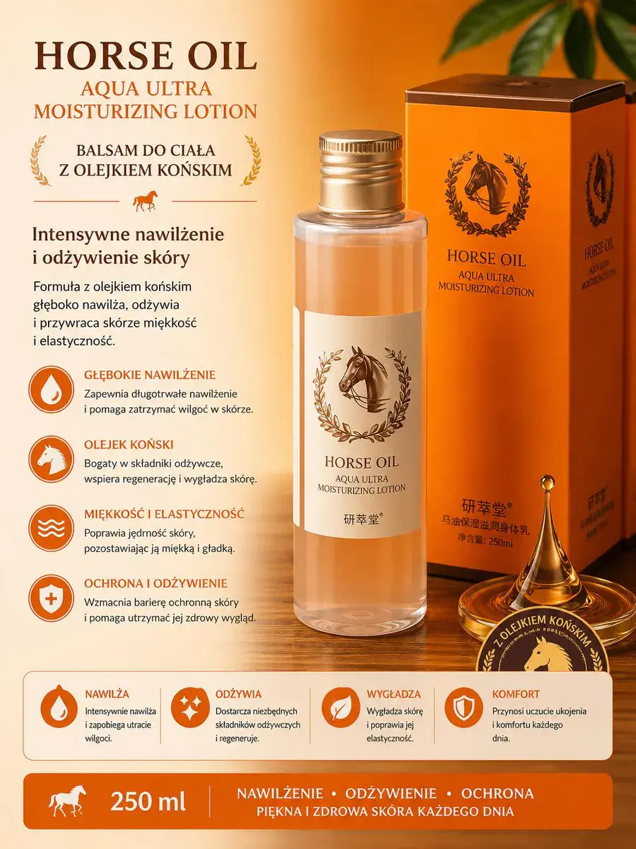 Horse Oil Aqua Ultra Nawilżający Balsam do Ciała 250 ml