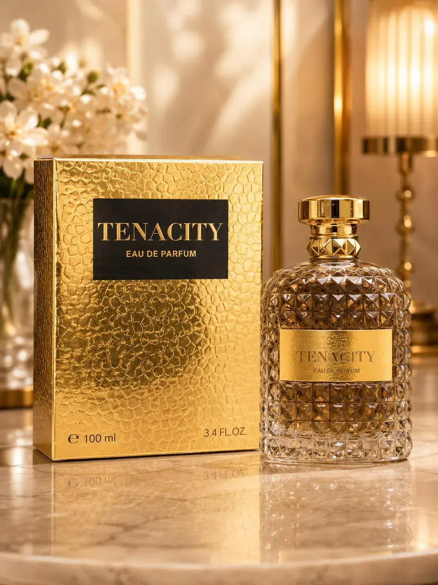 Perfumy Tenacity Eau de Parfum 100 ml w złotym flakonie