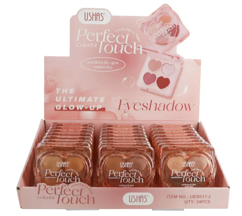 Ushas Perfect Touch paleta cieni do powiek 4 kolory różowo-brązowe