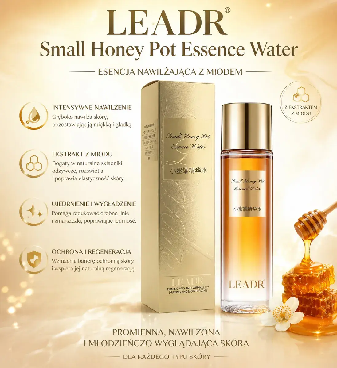 LEADR Small Honey Pot Essence Water Nawilżająca Esencja z Miodem