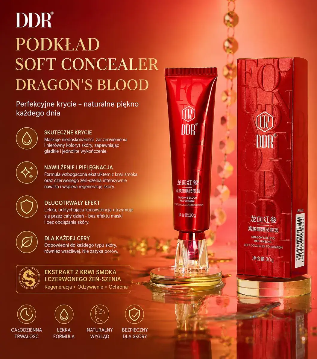 DDR Soft Concealer Dragon’s Blood podkład naturalne krycie 30g