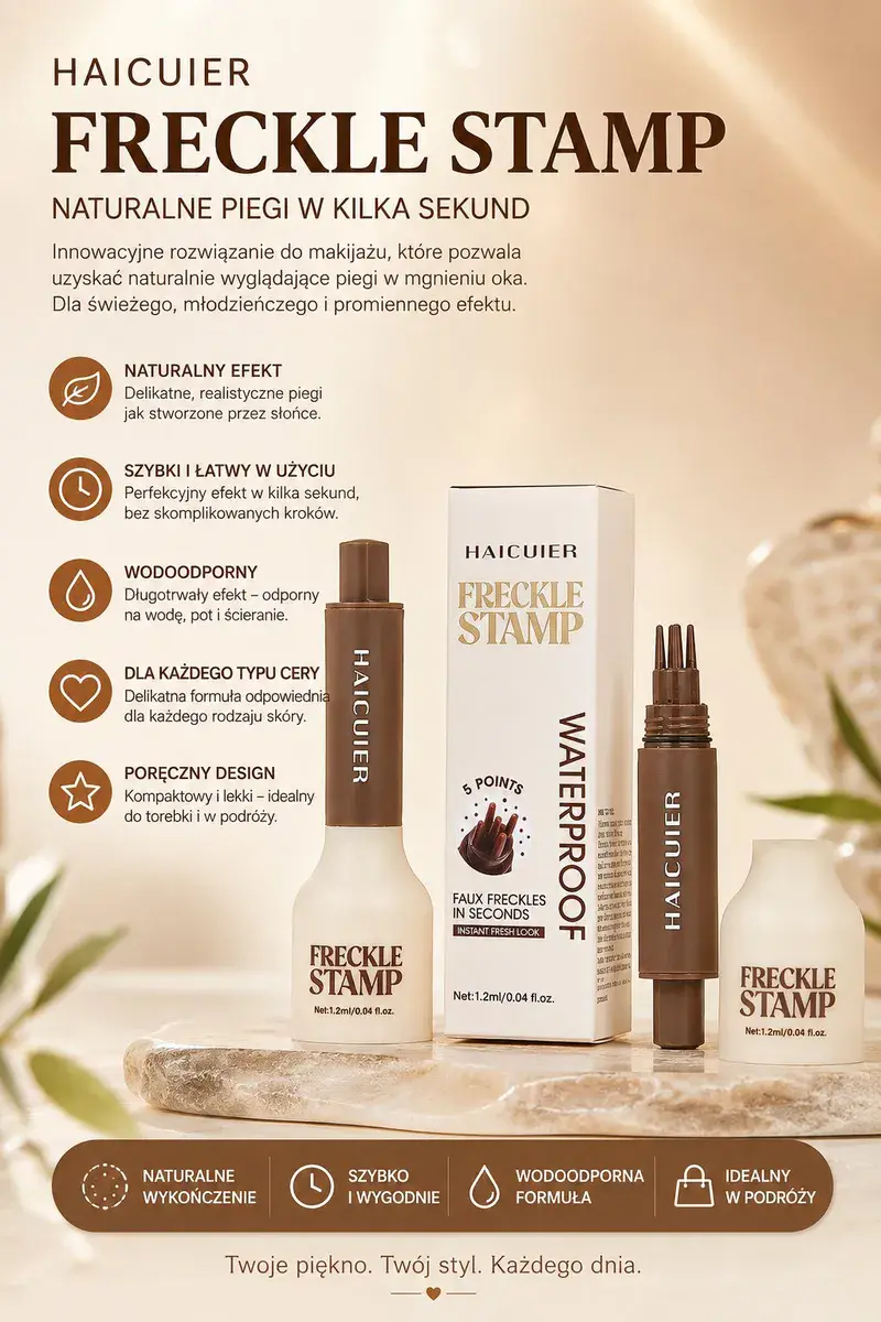 HAICUIER Freckle Stamp naturalne piegi wodoodporne 1,2ml