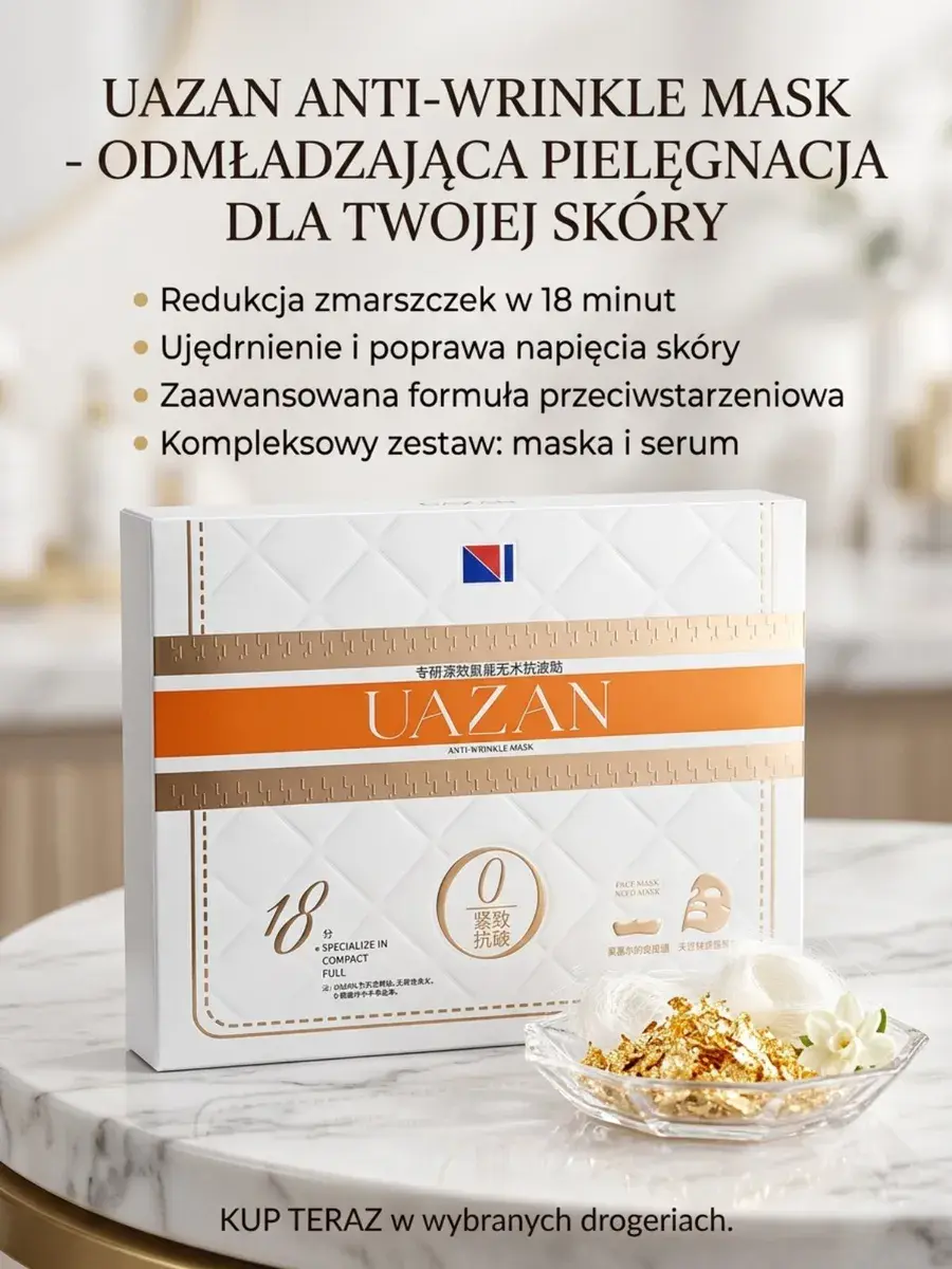 UAZAN Anti-Wrinkle Mask luksusowa odmładzająca pielęgnacja twarzy