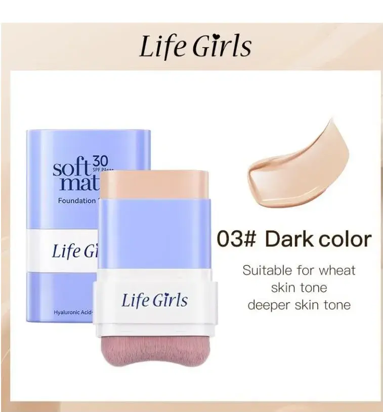 Podkład w sztyfcie Life Girls Soft Matte SPF 30 nr 03 ciemny odcień