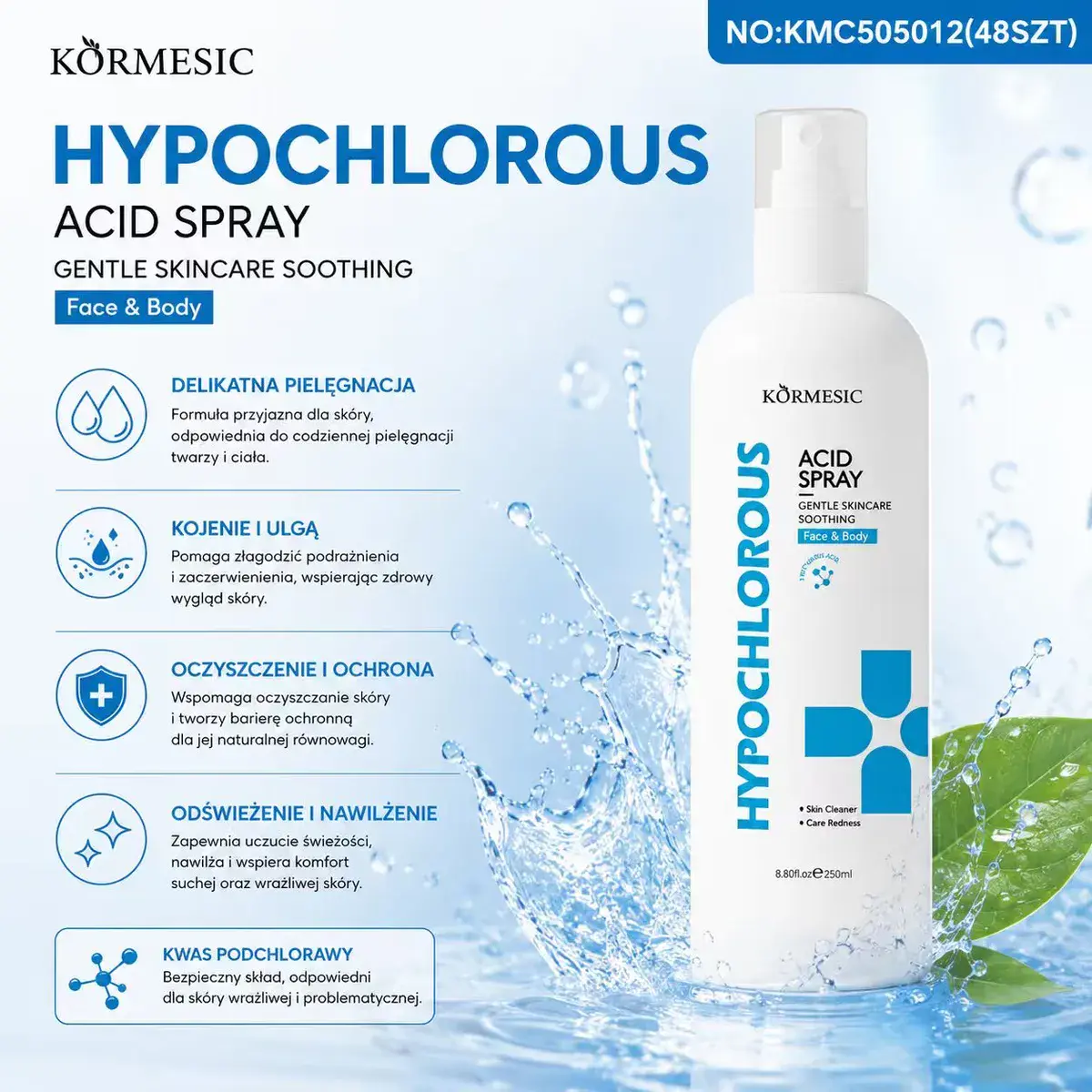 Körmesic Hypochlorous Acid Spray 250ml do twarzy i ciała