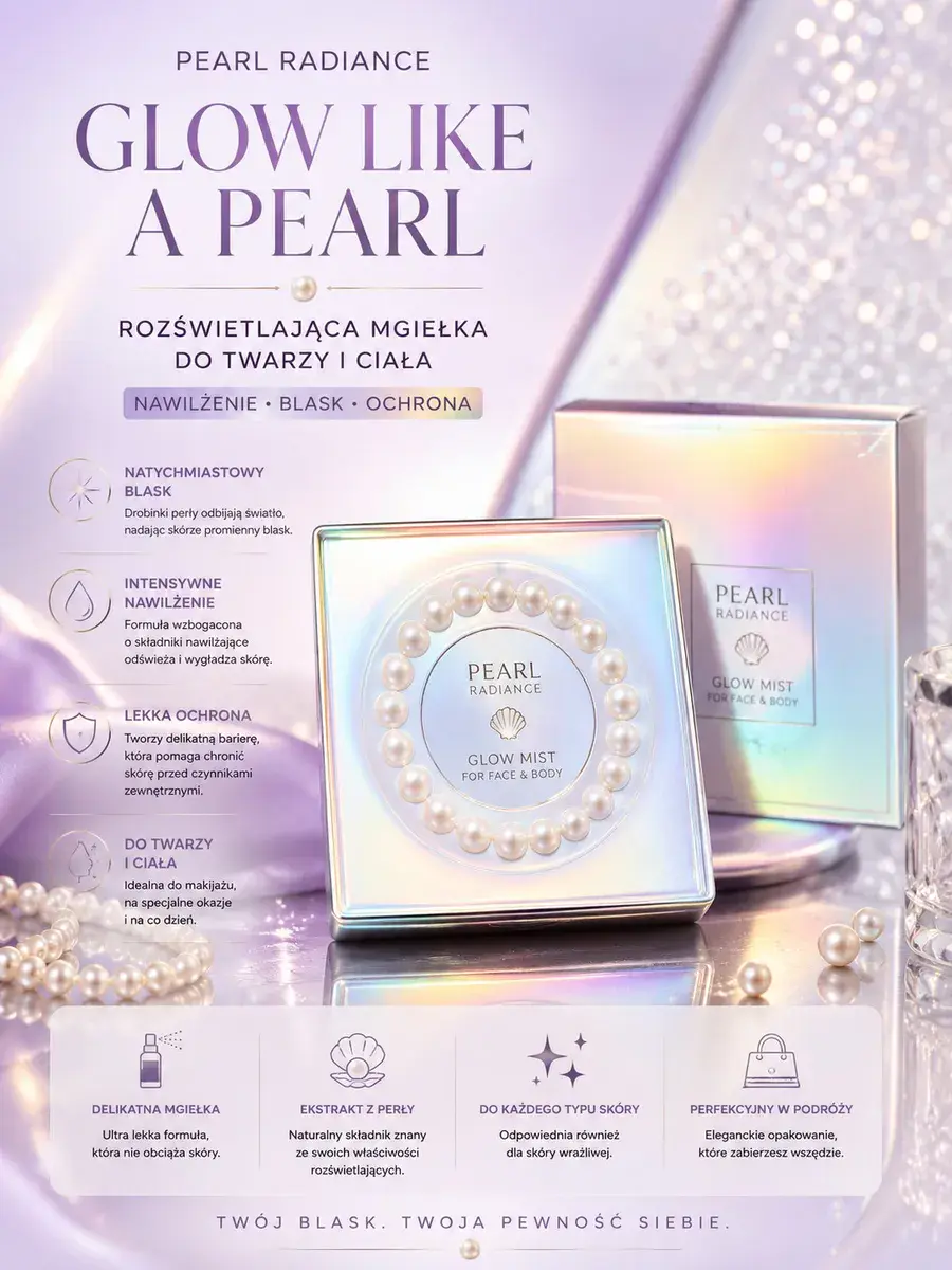 Pearl Radiance Rozświetlająca Mgiełka do Twarzy i Ciała