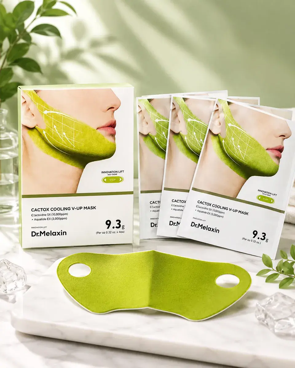 Dr. Melaxin Cactox Cooling V-Up Mask zielona maska liftingująca V-Line