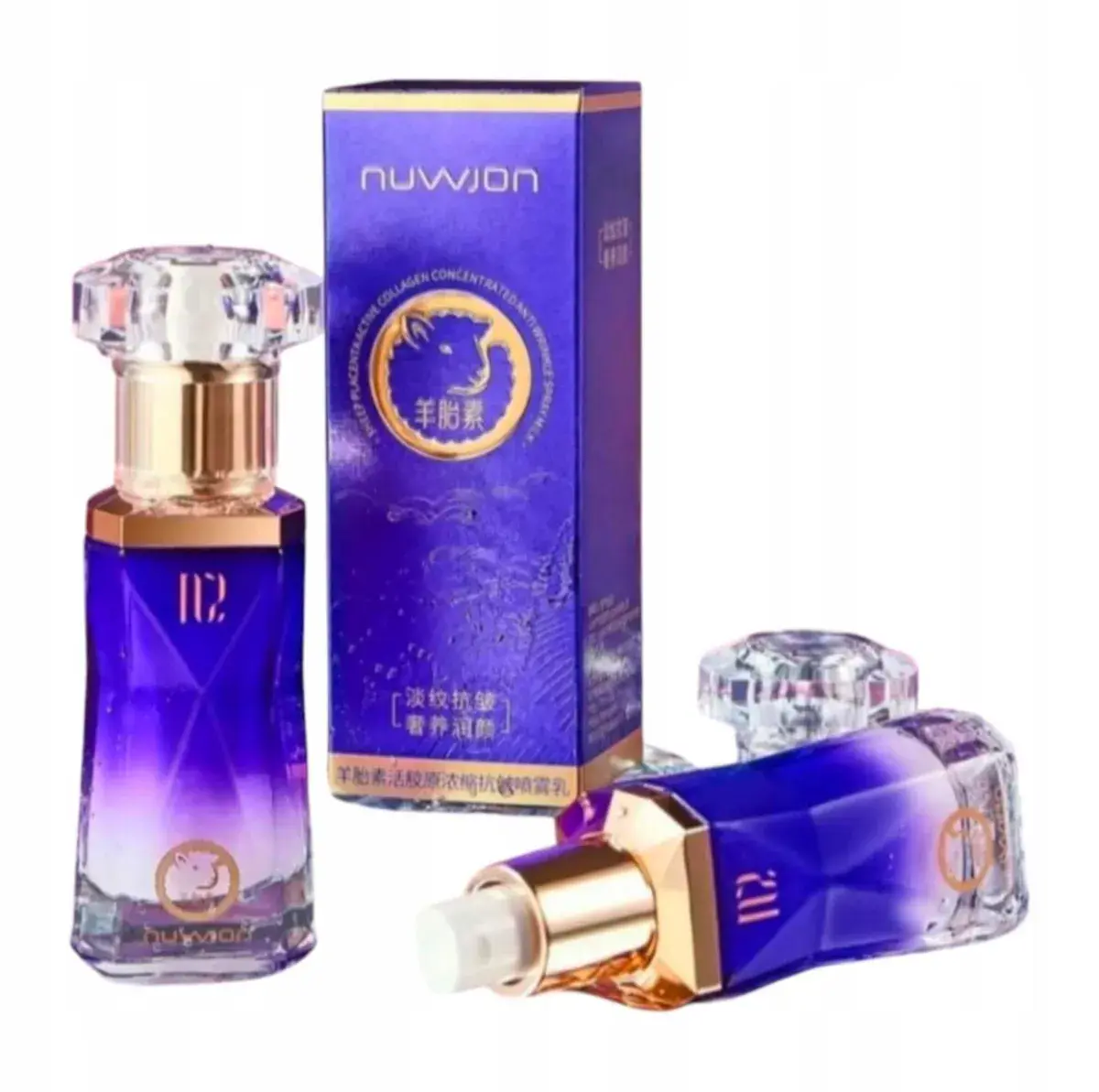 Nuwjon Sheep Placenta Active Collagen Spray przeciwzmarszczkowy granatowy