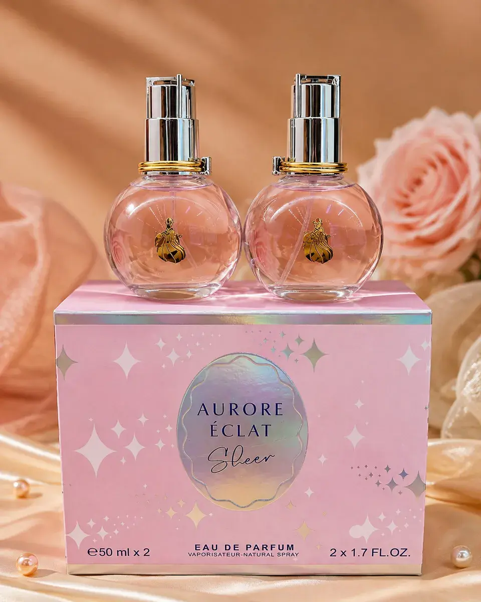 Aurore Éclat Sheer zestaw perfum 2x50 ml w eleganckim opakowaniu