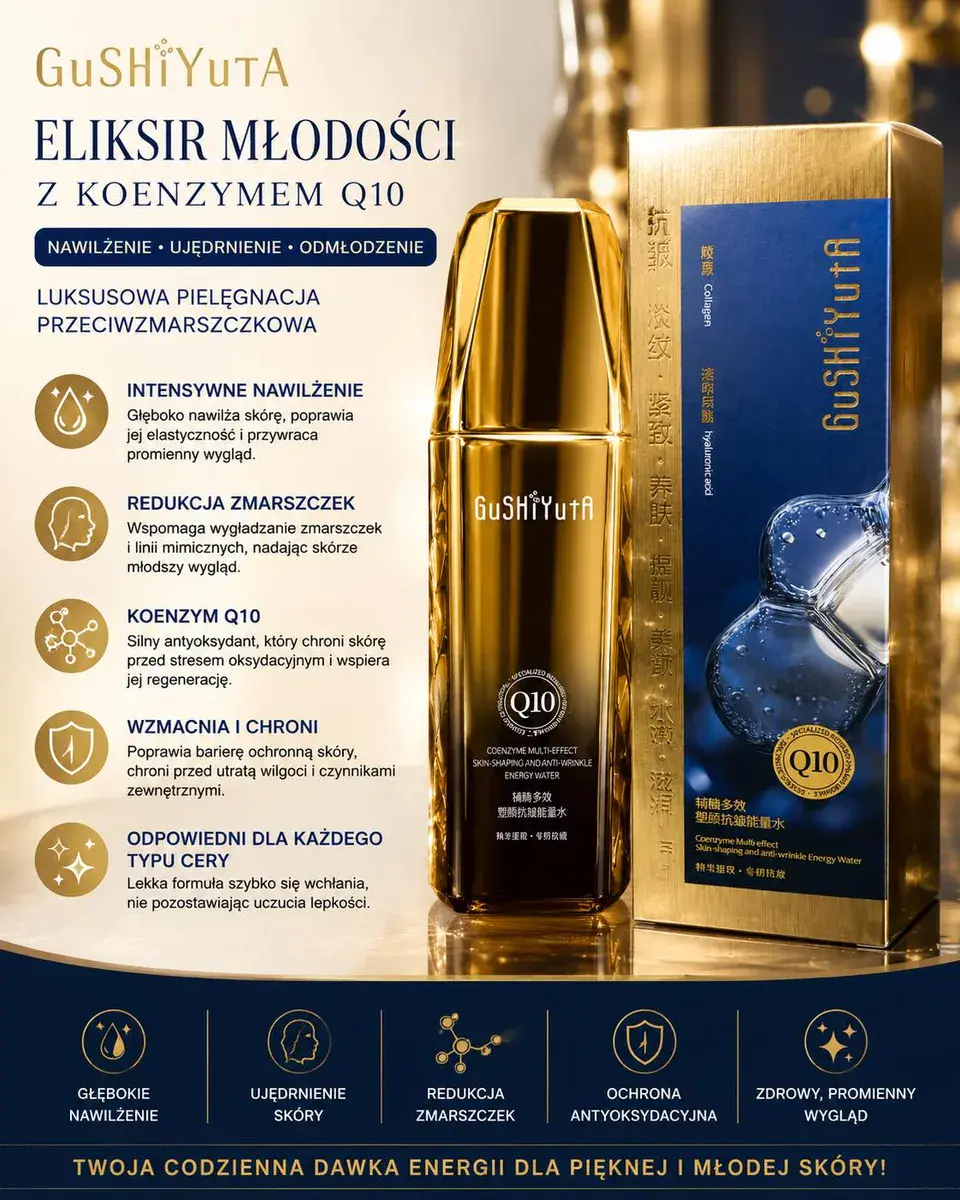 GuShiYuTA Eliksir Młodości z Koenzymem Q10 do twarzy 50ml