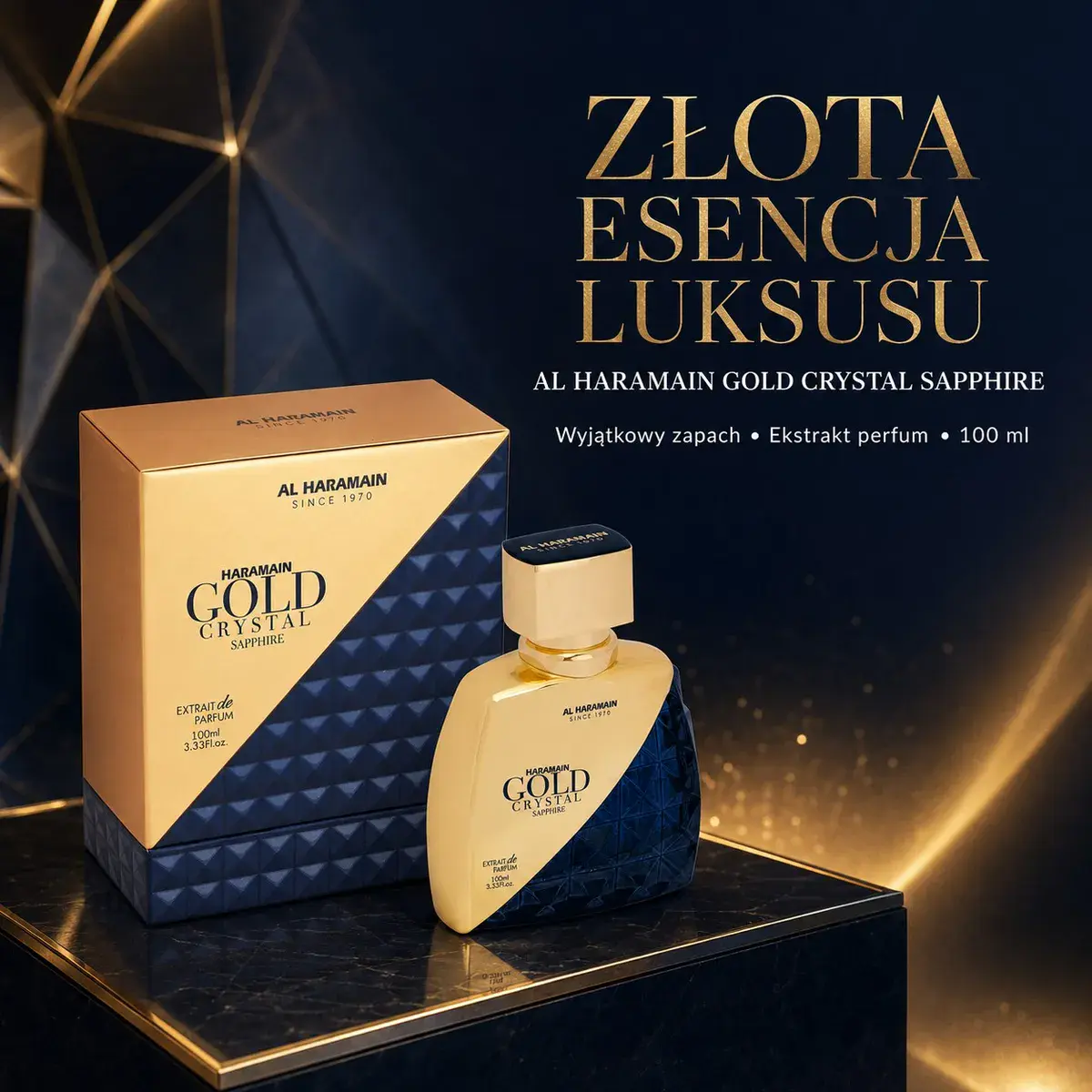 Al Haramain Gold Crystal Sapphire Perfumy 100 ml Ekskluzywny Zapach