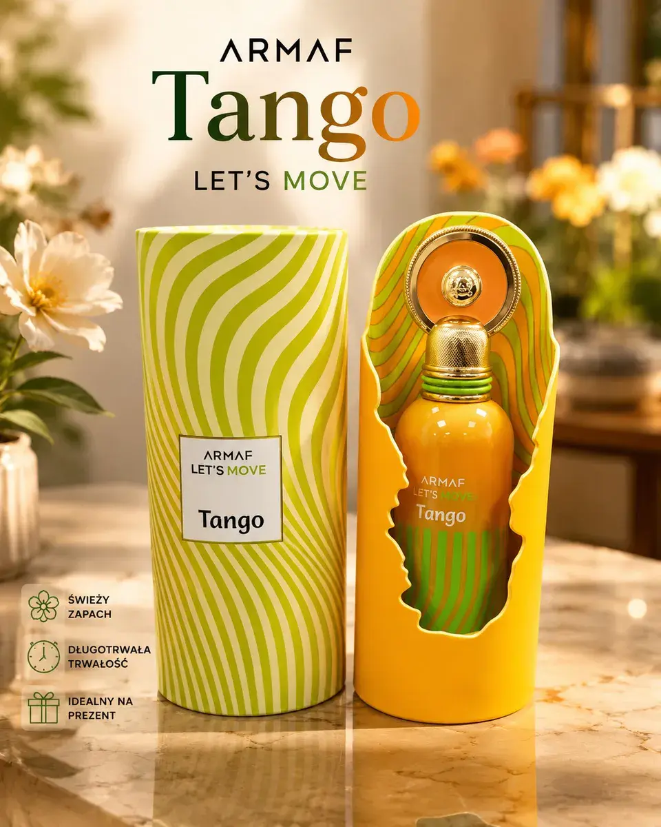 Armaf Tango Let's Move Perfum 100ml świeży zapach zielono-żółty