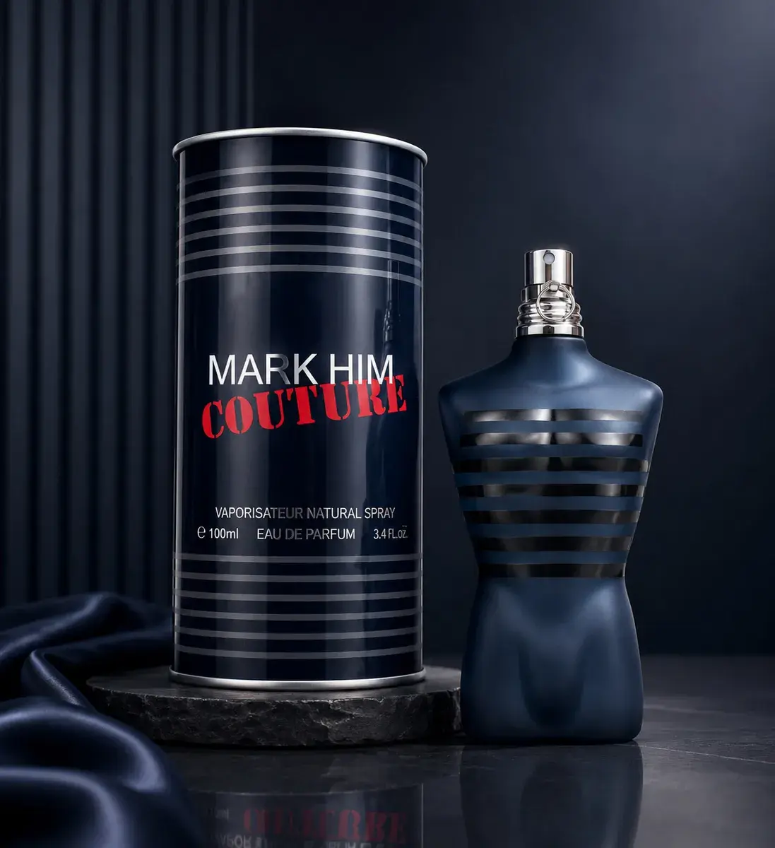 Mark Him Couture perfumy męskie 100ml granatowy flakon