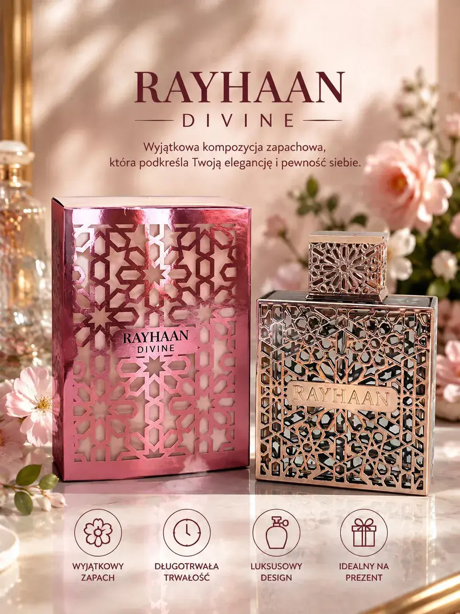Rayhaan Divine Perfum 100ml luksusowy design i trwałość