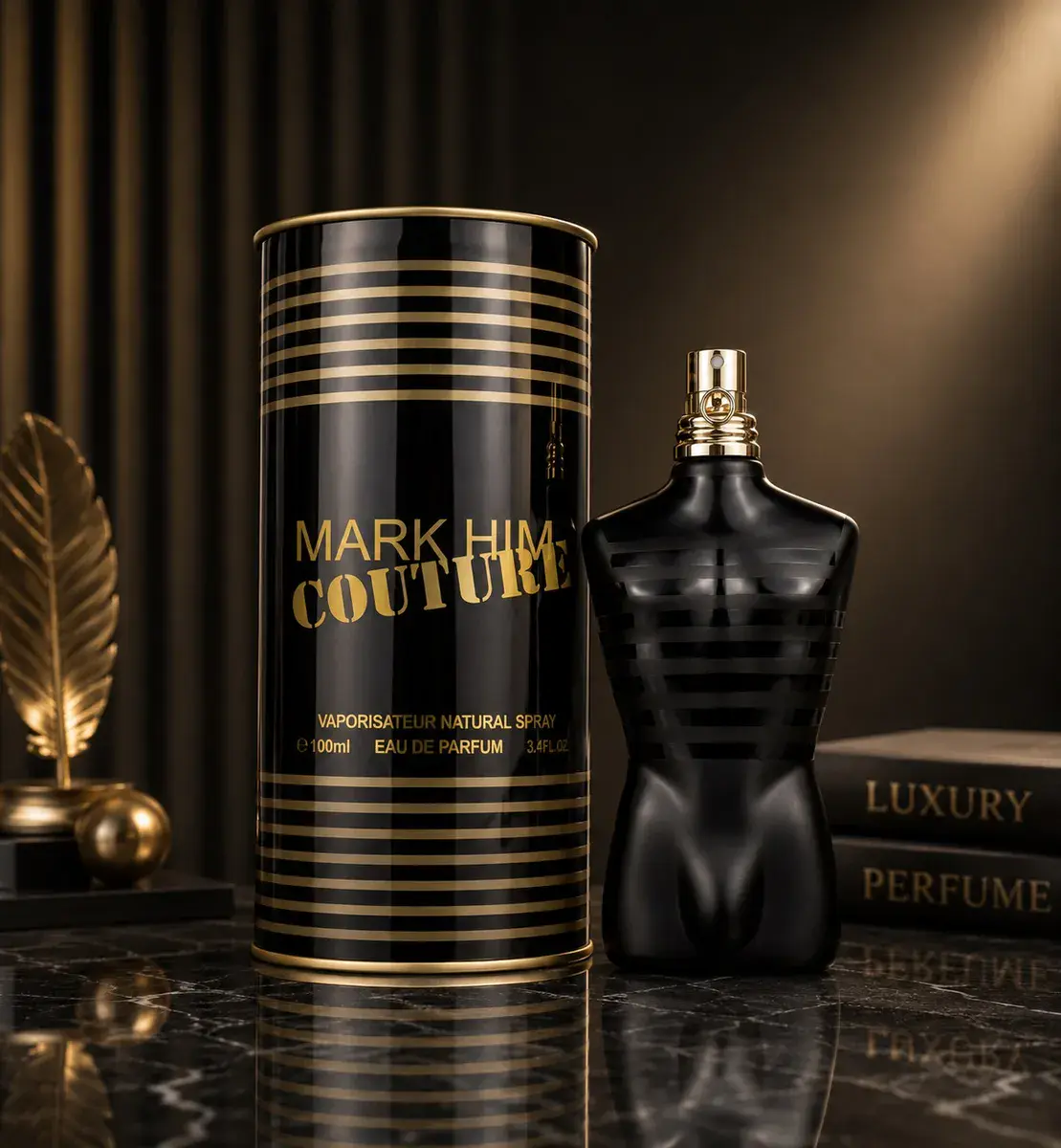 Mark Him Couture Perfum 100ml czarny flakon męski