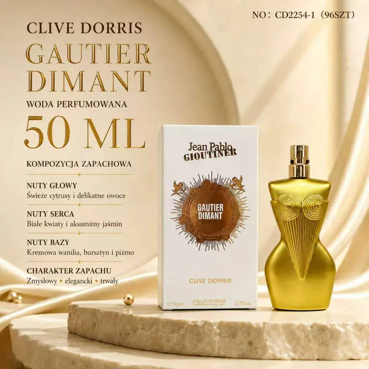 Clive Dorris Gautier Dimant Perfumowana Woda 50ml Złota Butelka