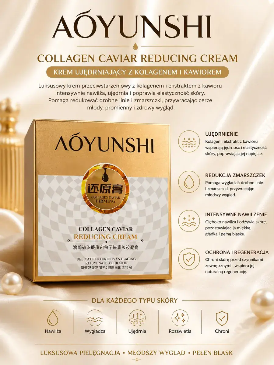 Krem Ujędrniający z Kolagenem i Kawiorem Aoyunshi 50ml