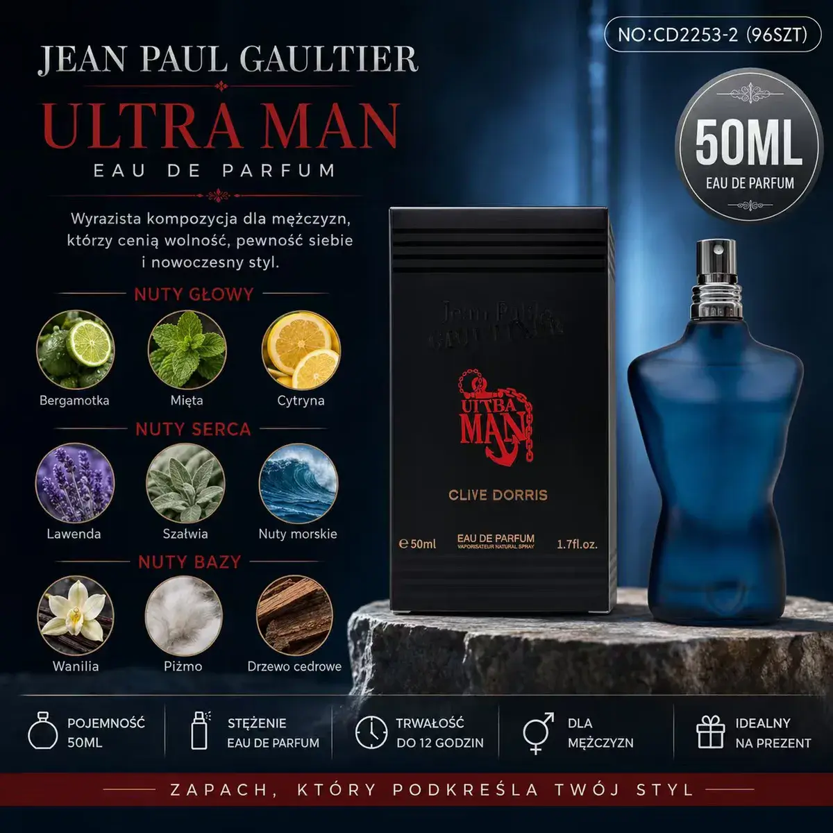 Jean Paul Gaultier Ultra Man 50ml Eau de Parfum dla mężczyzn