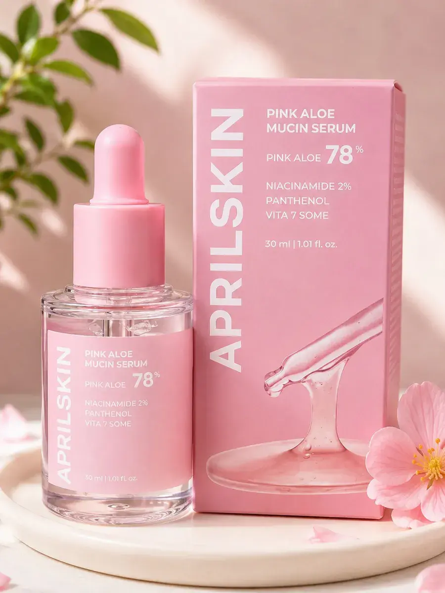 Aprilskin Pink Aloe Mucin Serum 30 ml z aloesem różowym i niacynamidem