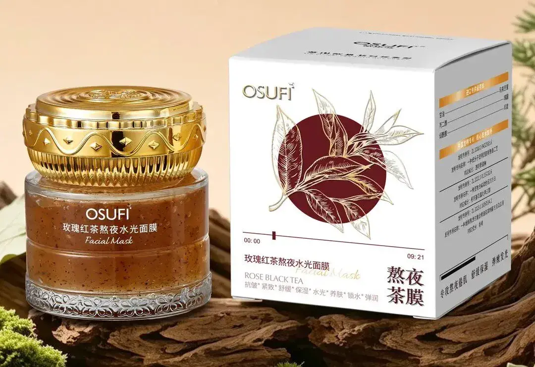 OSUFI Rose Black Tea odżywcza maska do twarzy z ekstraktem z róży