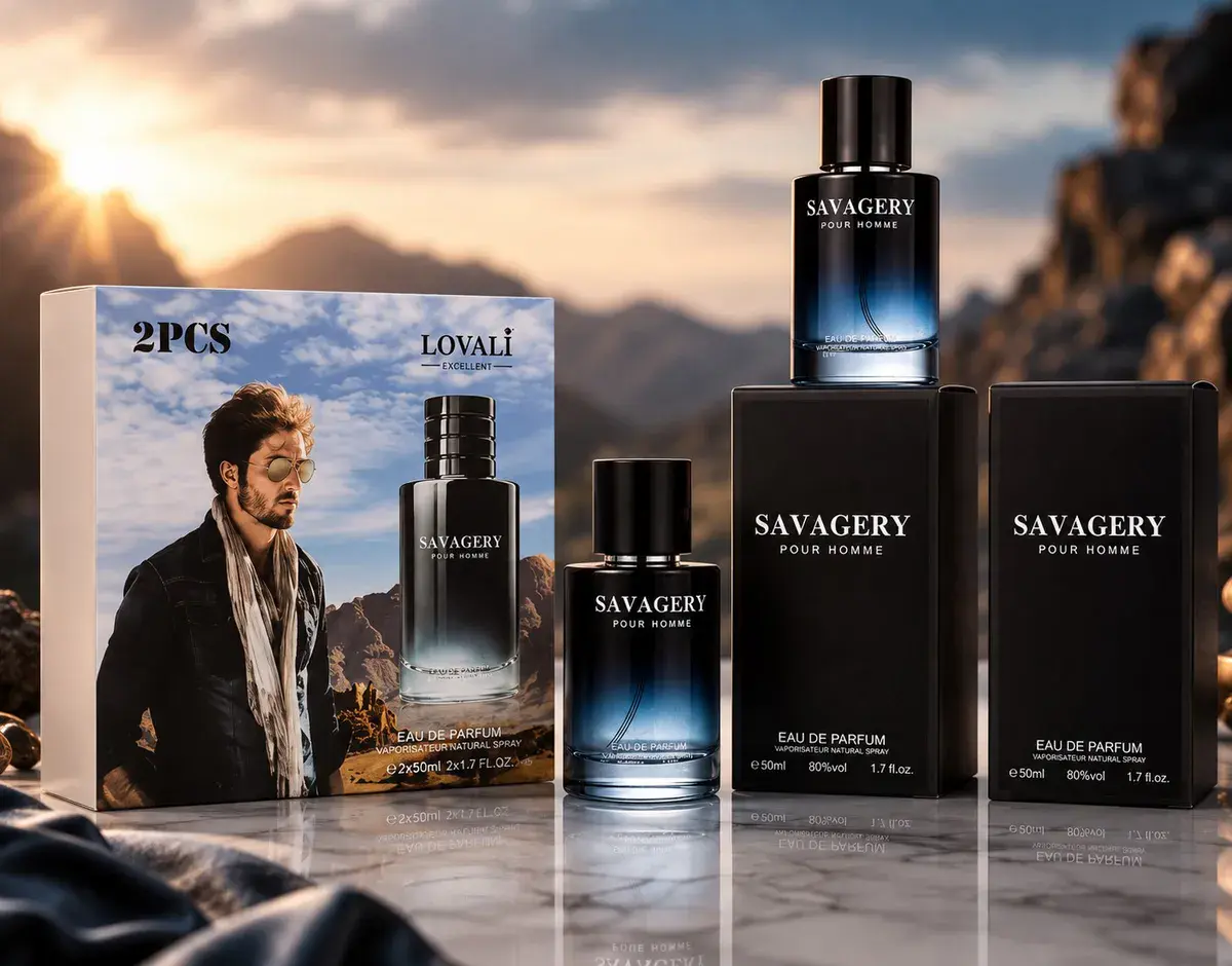 Zestaw perfum SAVAGERY Pour Homme 2x50ml czarno-granatowy