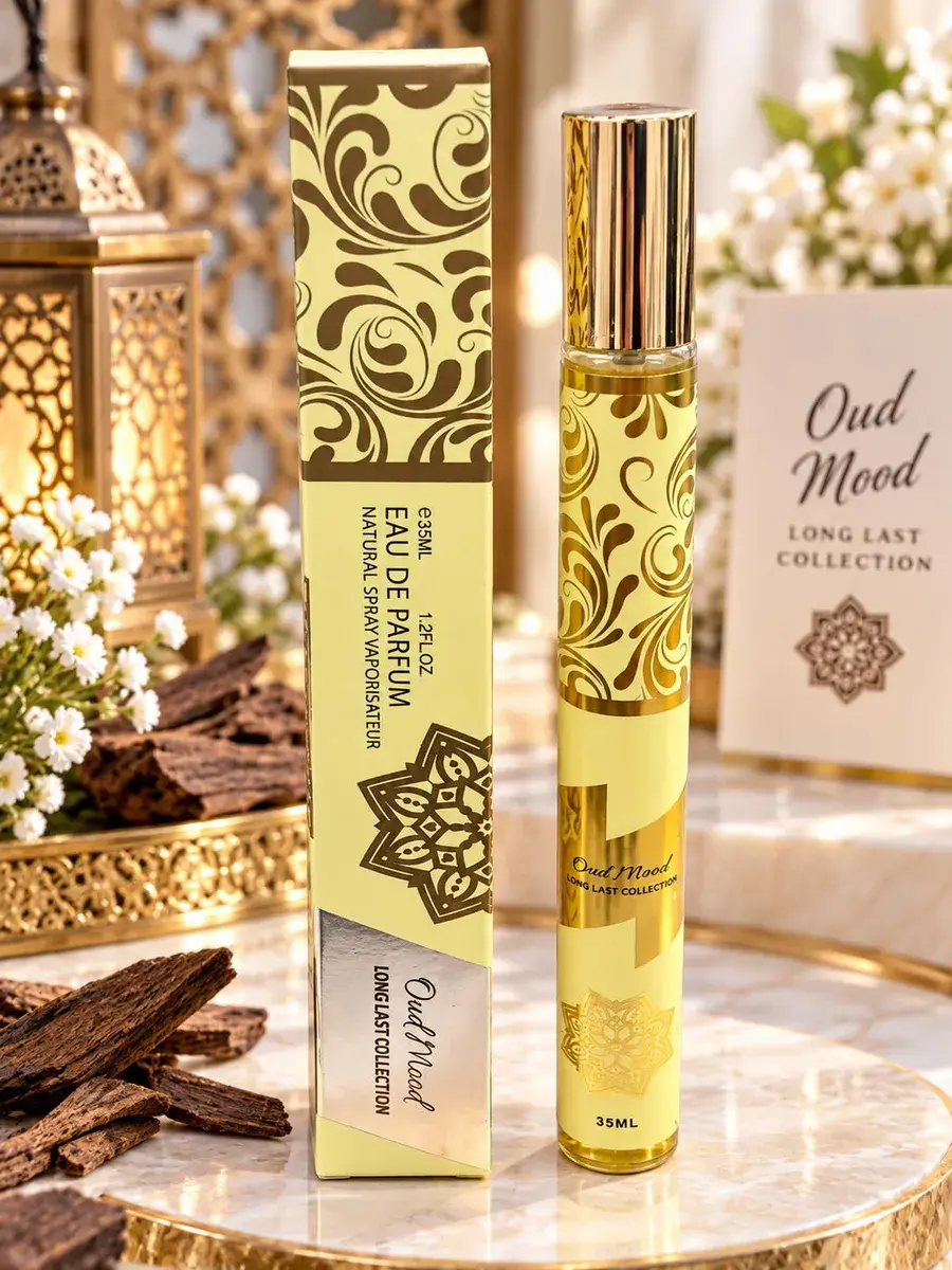 Perfumy Oud Mood 35ml Long Last Collection żółto-złote