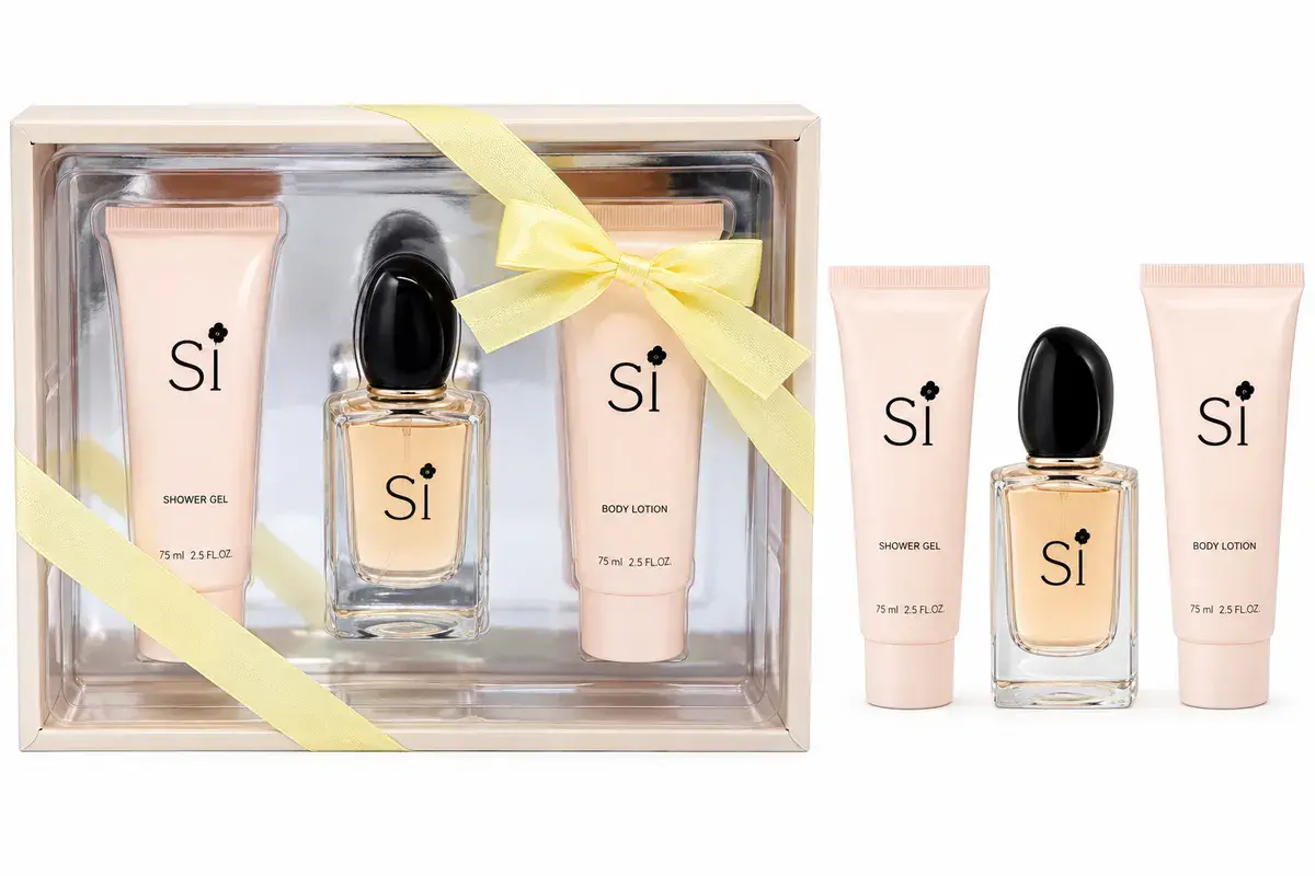 Zestaw perfumy Si z żelem pod prysznic i balsamem 75 ml