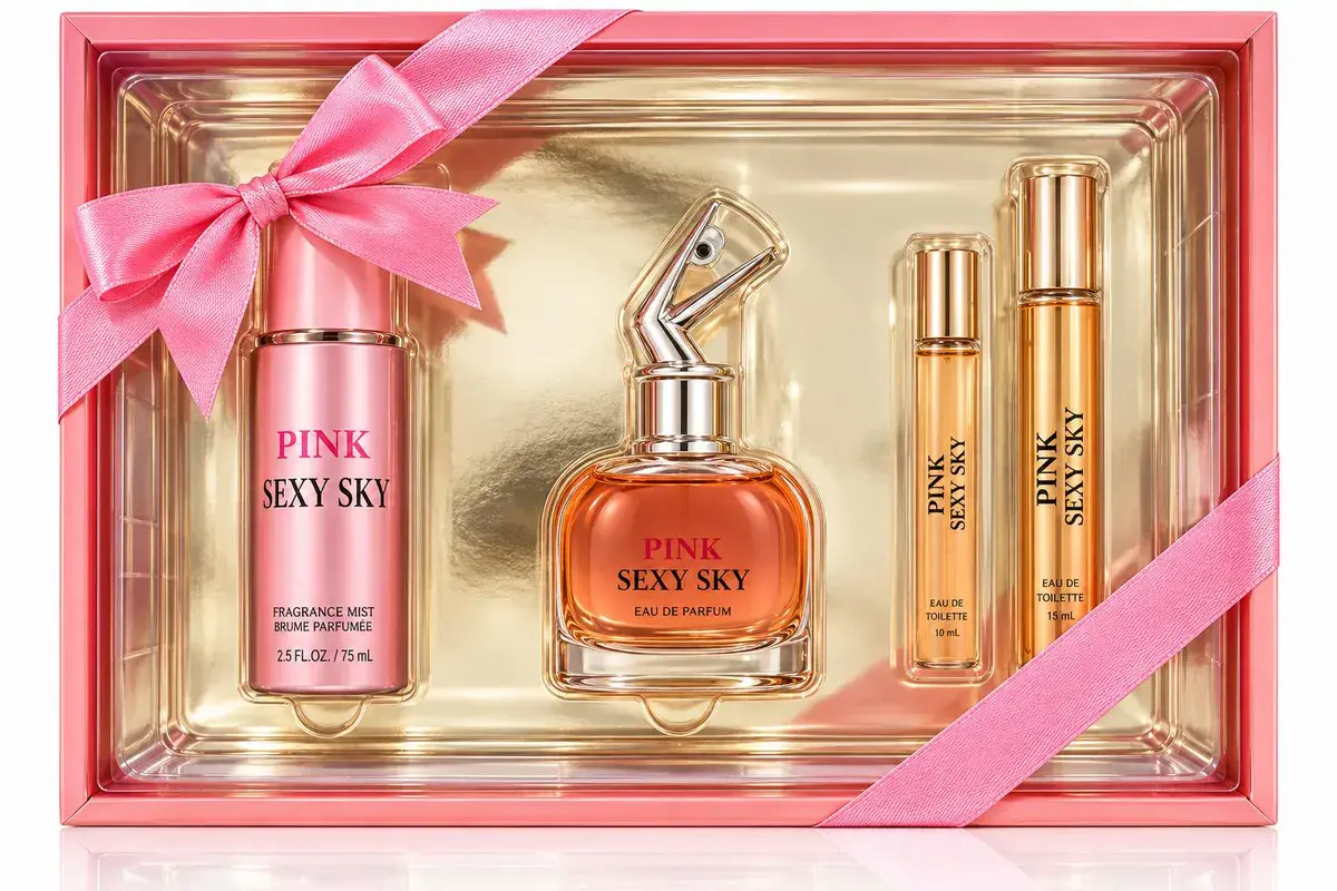 Zestaw perfum Pink Sexy Sky z mgiełką i dwoma flakonami 10ml i 15ml