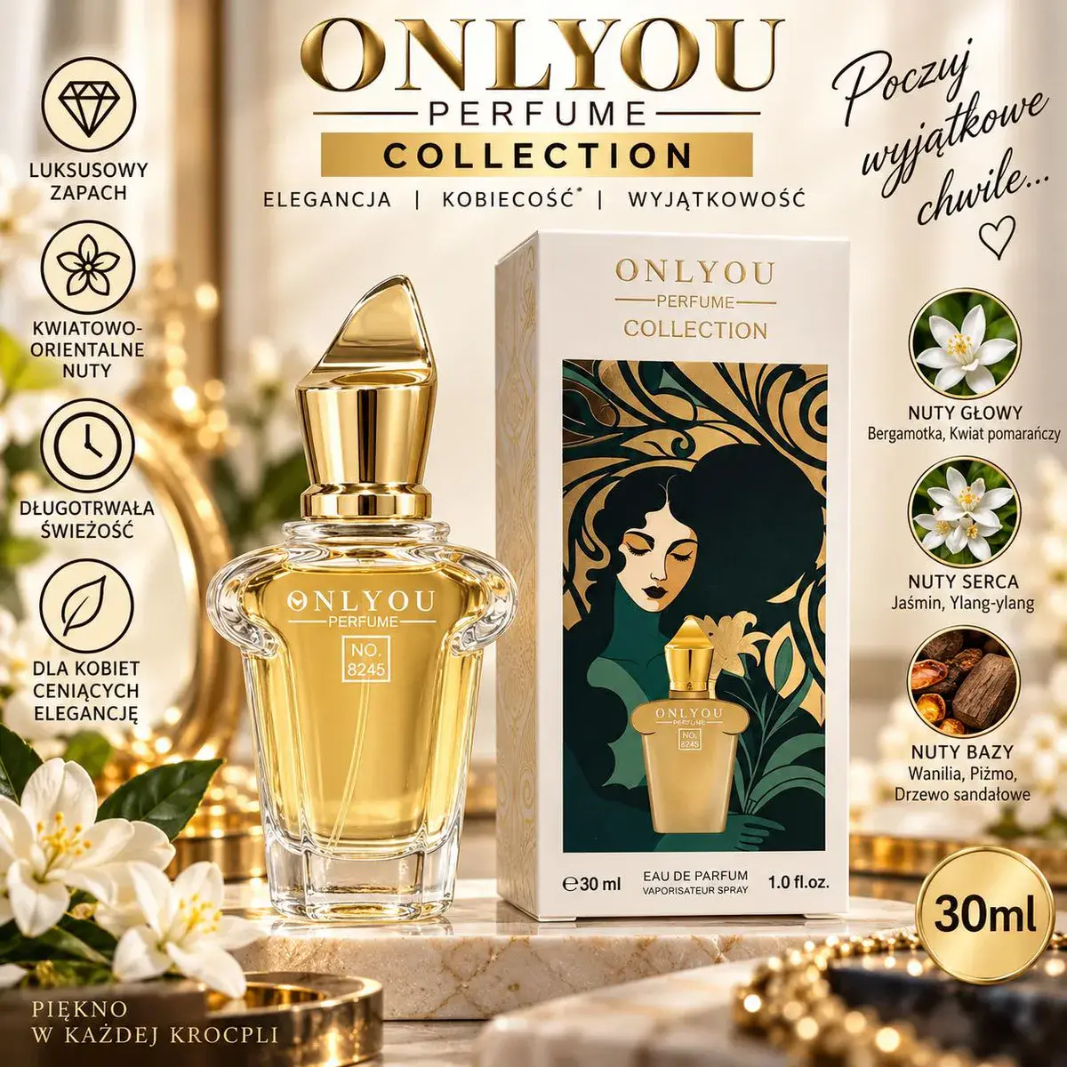 Perfumy OnlyYou Collection 30ml luksusowy zapach kwiatowo-orientalny