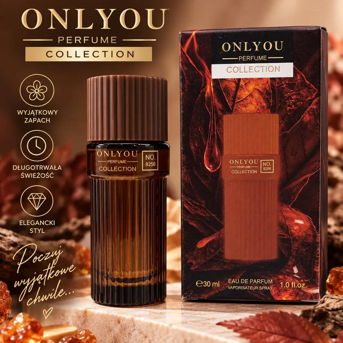 Perfumy Onlyou Collection 30ml brązowe flakon elegancki styl