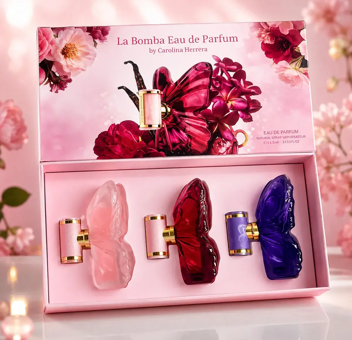 Zestaw Perfumy La Bomba 3x30ml motyl kolorowy
