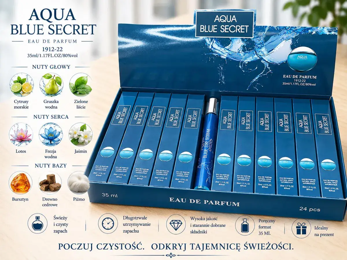 Aqua Blue Secret Perfumy 35 ml świeży zapach morski