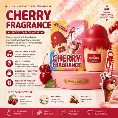 Perfumy Cherry Fragrance 50ml o słodkim zapachu wiśni