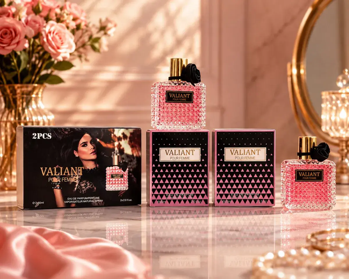 Zestaw perfum Valiant Pour Femme 2x60ml różowy flakon