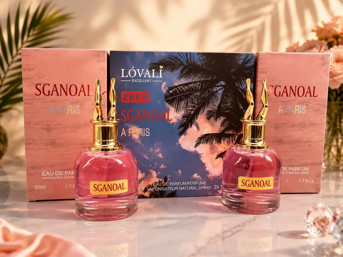 Zestaw perfum SGANOAL A PARIS 2x50ml z ozdobnym złotym korkiem