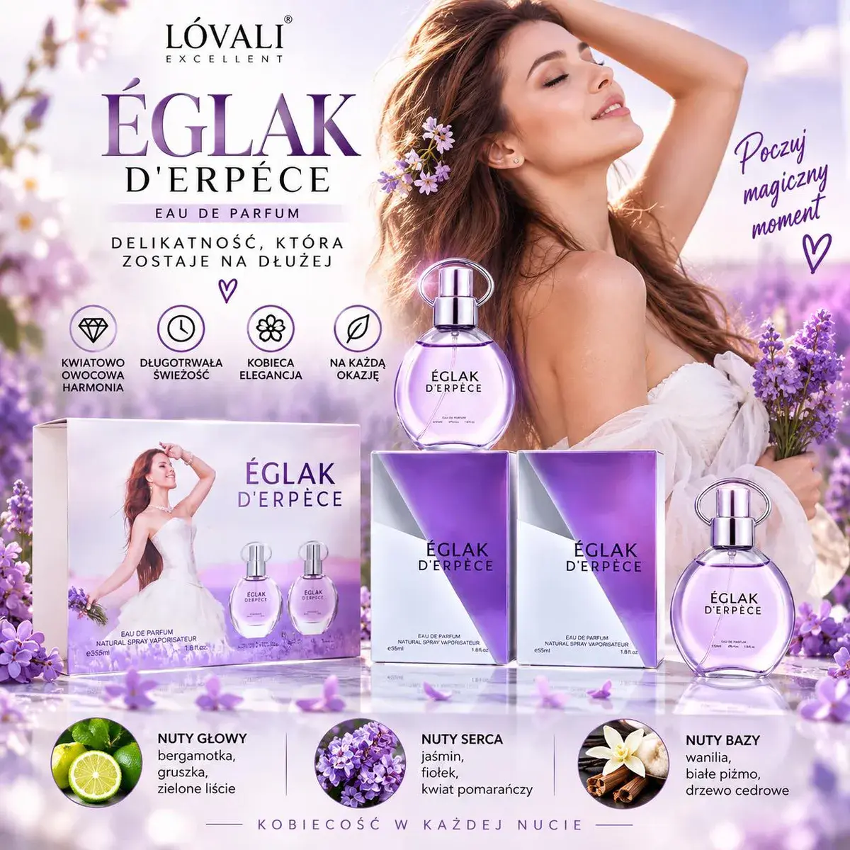 Zestaw Perfumy Églak D'Erpèce 2x55ml kwiatowo-owocowy zapach
