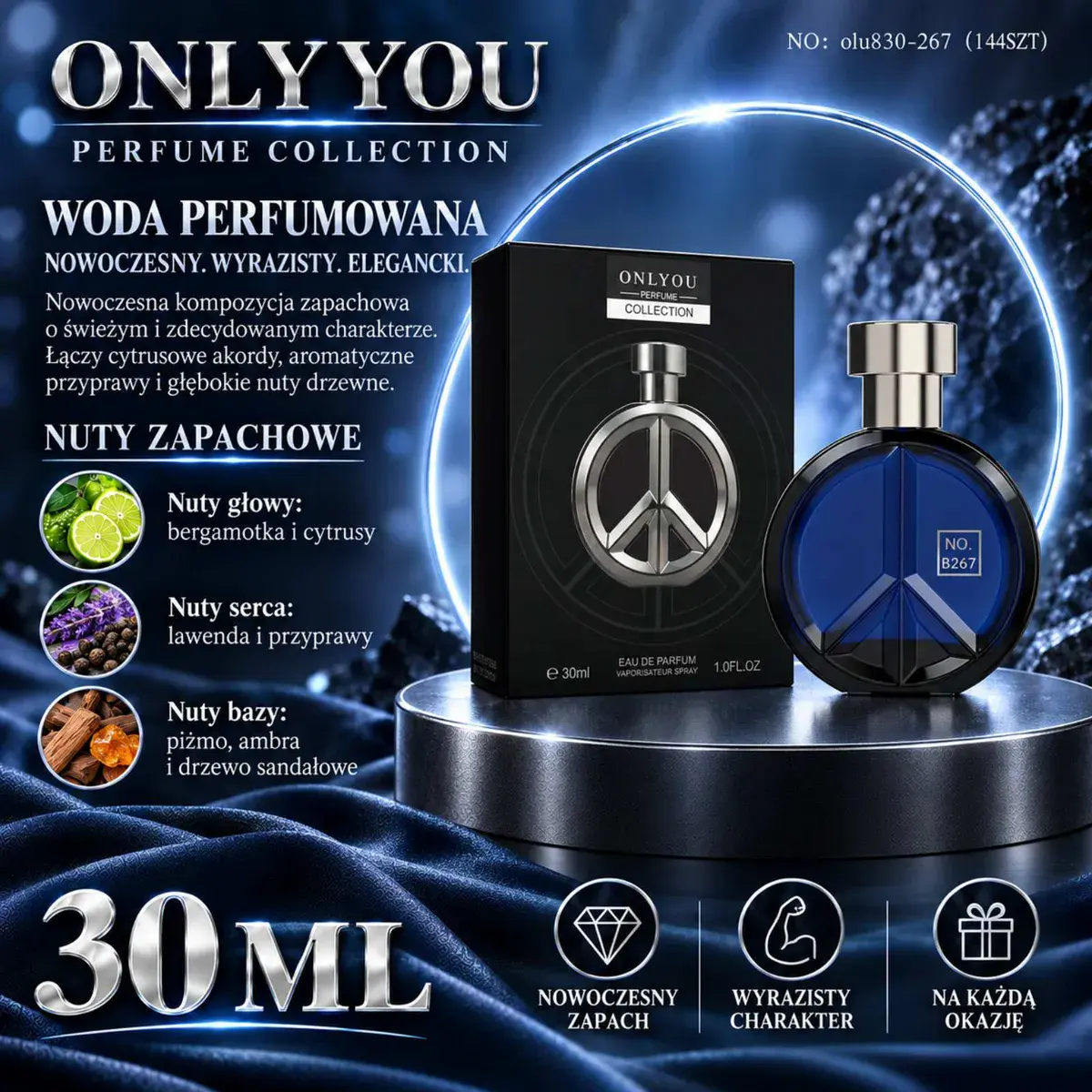 Only You Perfumowana Woda 30ml z Nutami Cytrusów i Drzewnymi
