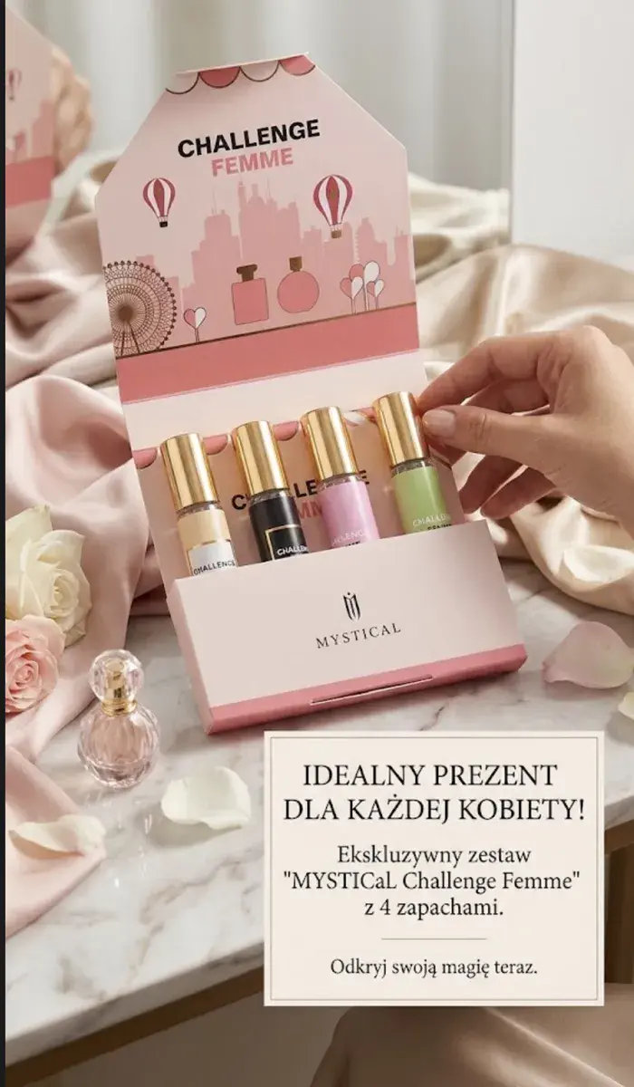 Zestaw perfum Challenge Femme 4 x 20 ml w eleganckim opakowaniu