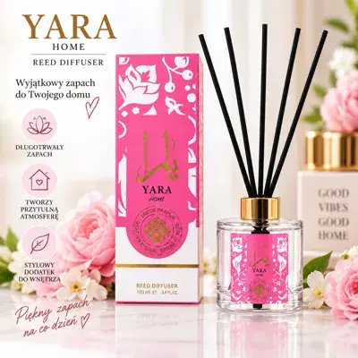 Perfumy z patyczkami YARA Home różowe 100 ml długotrwały zapach