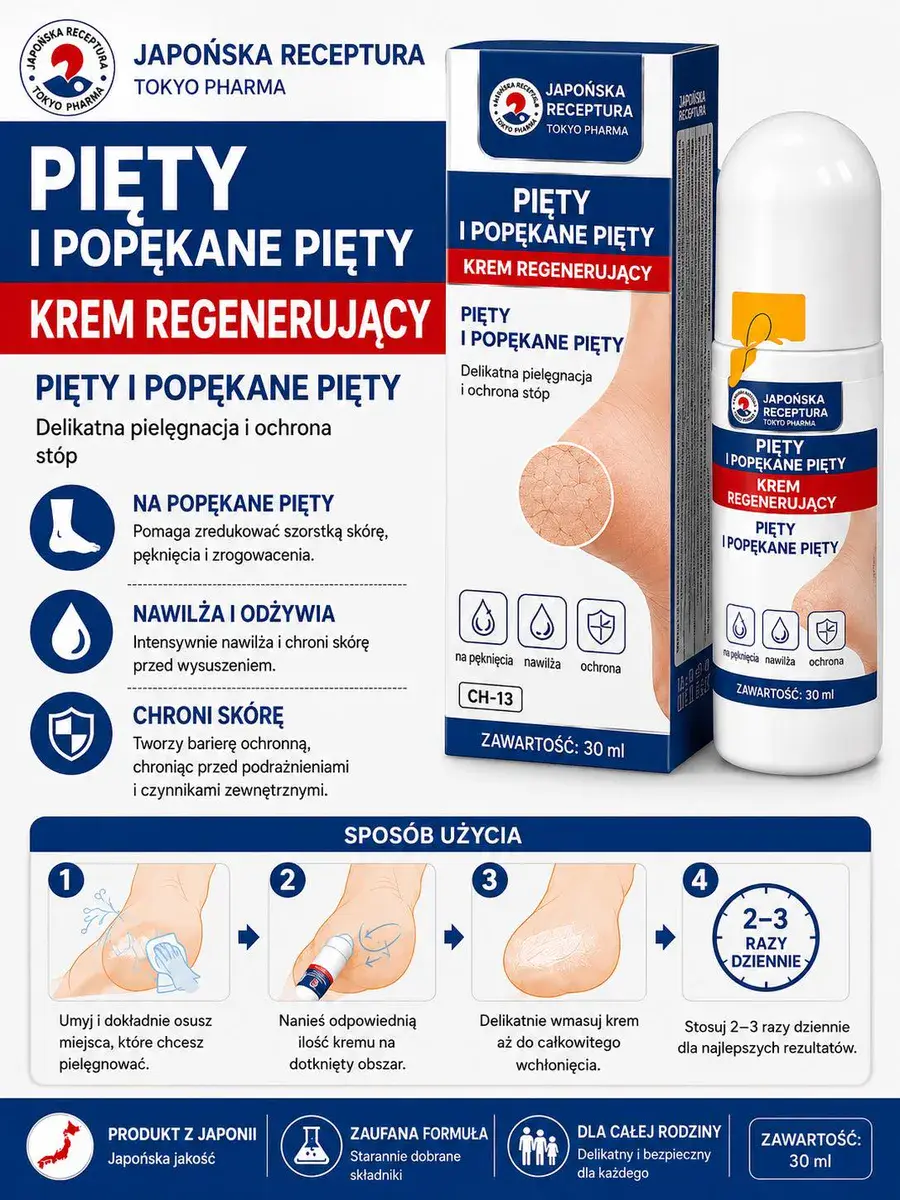 Krem regenerujący do pięt i popękanych pięt 30 ml